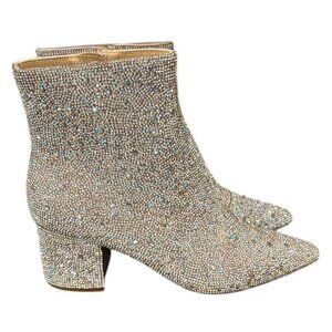 Betsey Johnson Kyla Rhinestone Booties Boots size 8.5 NEW